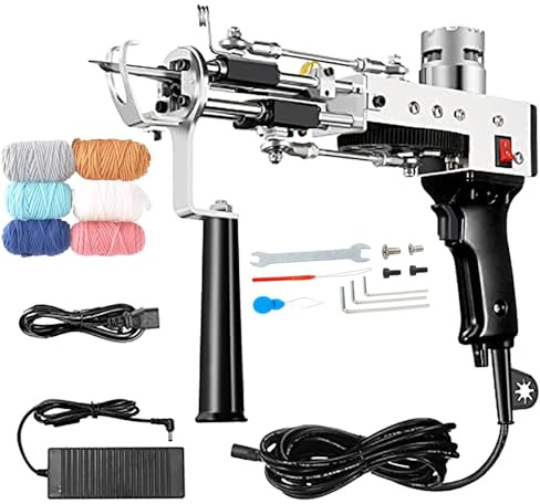 Machine Électrique De Flocage Pour Tapis, Pistolet À Tufter, Épaisseur De Tapis Réglable : 8-18 mm, Vitesse Réglable : 5-40 points/s, 2 En 1 (poils Coupés Et Bouclés), Pour La Soie,B