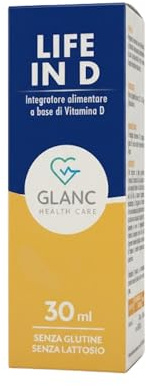Life in D Vitamina D3 2000 UI Gocce 30ml | Ossa Denti Sistema Immunitario | 5 Gocce al Giorno | Senza Glutine Lattosio | Bambini e Adulti