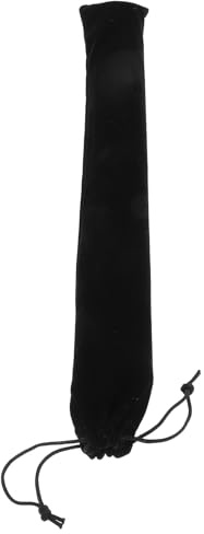 HAMPPLIES Bolsa de Almacenamiento Ligera y Duradera para Flauta con Cordón y Transporte Portátil Hecha de Tela Negra para Protección de Instrumentos Pequeños