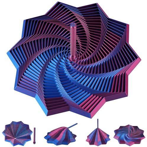 AOOWU Fraktal gradient fidgetleksaker, 17,5 cm fraktal fidget, kub sensorisk fidgetleksak, medvetet meditationsverktyg, anti-stressleksak, 3D-spiraldesign för att lindra ångest