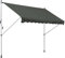 Outsunny Klemmmarkise mit Handkurbel höhenverstellbar Gelenkarmmarkise schmutzabweisend, witterungsbeständig Balkonmarkise 150cm breit Terrassenmarkise für Terrasse Balkon Veranda Grau