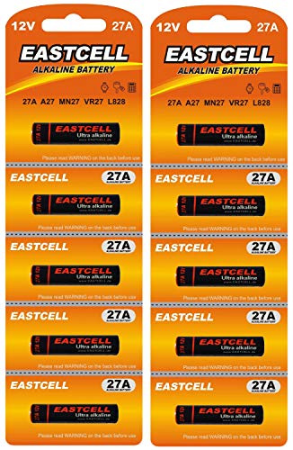 EASTCELL A27 27A MN27 GP27A L828 12V Alkaline, 10 Stück für Funkgeräte