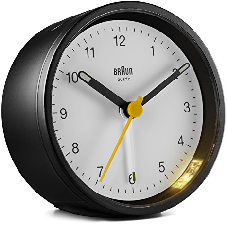 Braun BC12BW Quarzwecker Wecker, Kunststoff, Schwarz-Weiß, normal