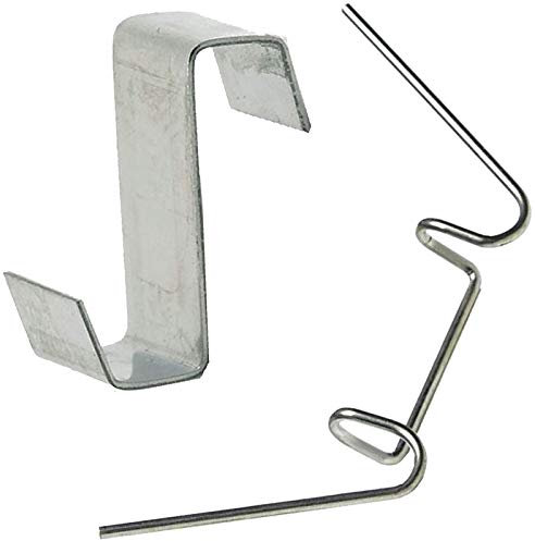 SPARES2GO Greenhouse Spring Wire Glazing W Clamps + Glass Overlap Z Clips (Pack of 100)