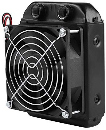 Radiatore di raffreddamento ad acqua, radiatore in alluminio scambiatore di calore DC12V 90mm 8 con dissipatore di calore a ventola per di raffreddamento CPU PC