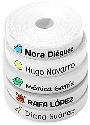 100 Personalisierte Kleidungsetiketten mit Namen für Kinder, Wäscheetiketten Selbstklebend, Beschriftungsetiketten, Ideal für Schulkleidung, Urlaub, Sportkleidung, Farbe: Dinosaurier