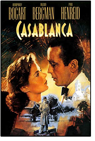Casablanca #3 A4 ungerahmt alte Werbung Classic Film Kino Filmstar Poster Berühmte Bogart Bergman Henreid Romantische Liebe Bild Schlafzimmer Kunstwerk Druck Nachtclub Foto Wanddekoration Nachdruck