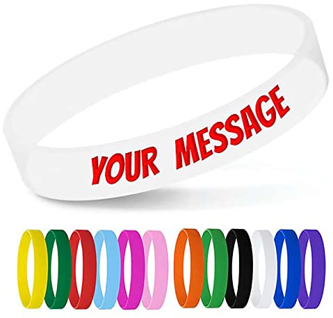 GSCSP Temeite Gummi-Armband - Umweltfreundliches Silikon, Modisches Design für Alle Altersgruppen, Personalisiertes Regenbogen