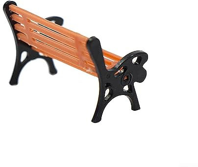 Modellino di panchina per treno, 10 pezzi, in scala 1:87, per modellini in miniatura, treni ferroviari, treni