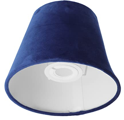 HEMOTON Lampenschirm Textil Weiß Samt Mit Innenfutter 17cm Kompatibel Mit E27/e14 Dekorative Lampenabdeckung Für Tisch Und Wandlampen Wohnzimmerbeleuchtung