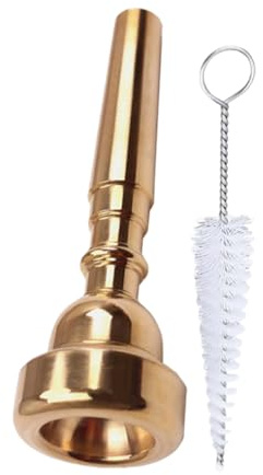 Trompetenmundstück Pflege Satz mit Reinigungsbürste, 1 Satz, Kupfer | Trompetenspieler, Gründliche Reinigung, Robustes Zubehör, Goldfarben, Eisen und Nylon Enthalten