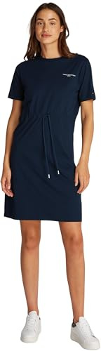 Tommy Hilfiger Abito a T-Shirt Donna Cotone, Blu (Dark Night Navy), XS