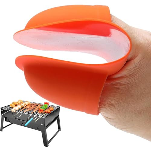 FmtwPhn per barbecue all'aperto, guanti da cucina in silicone resistente al calore, guanti da forno comodi guanti flessibili per barbecue