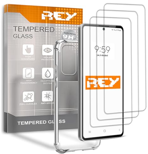3X Protector de Pantalla y Funda Anti-Shock para XIAOMI REDMI K40 - Poco F3, Cristal Vidrio Templado y Silicona TPU de Alta Resistencia