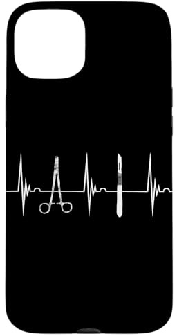 Surgical Scalpel Surgeon Heartbeat EKG Pulse Nurse Surg Tech Case for iPhone 15 Plus
