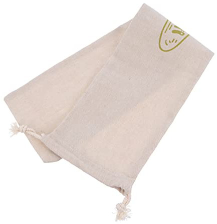 Cabilock Reusable Linen Bread Storage Pouch, Bread Container for Homemade Loaf, Easy to Clean, Food Contact Safe, Drawstring Grocery Bag for Kitchen Storage