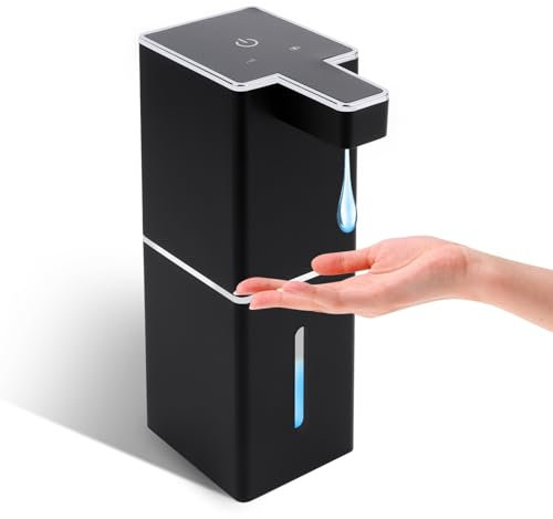 380ml Distributeur Savon Automatique Mural, MXTIMWAN USB C Rechargeable Distributeur de Savon Mural, IPX5 étanche sans Contact Distributeur Savon, Distributeur de Savon électrique