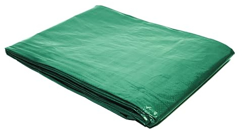TARPAFLEX 7m x 9m Green Tarpaulin Waterproof Lightweight Tarp Sheet Cover, 80gsm Multipurpose Groundsheet With UV Protection & Shrinkproof Material