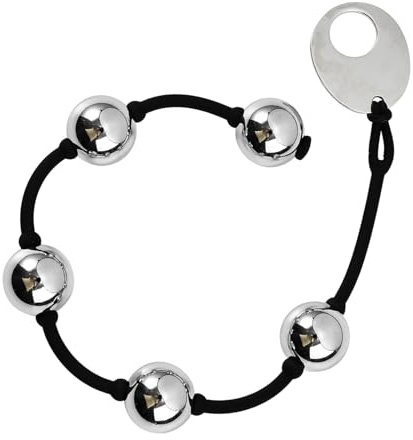 GeRRiT Edelstahl Analkugeln Mit 5 Kugeln Anal Kette Metall Anal Beads Anus Dilatator Vaginale Masturbation Anal Butt Plug Groß Analperlen BDSM Sexspielzeuge für Frauen Männer(25mm)