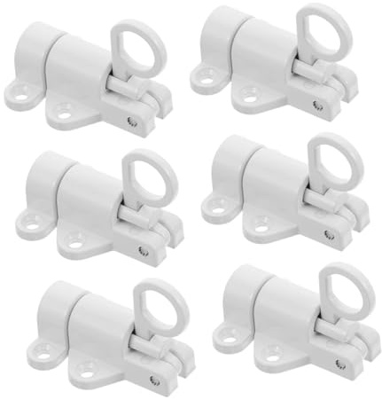 HOMSFOU 6pcs Automatic Spring Latch for Door and Window Security Heavy Duty Aluminum Alloy Self Closing Lock for Reliable Safety Sliding Windows and Doors