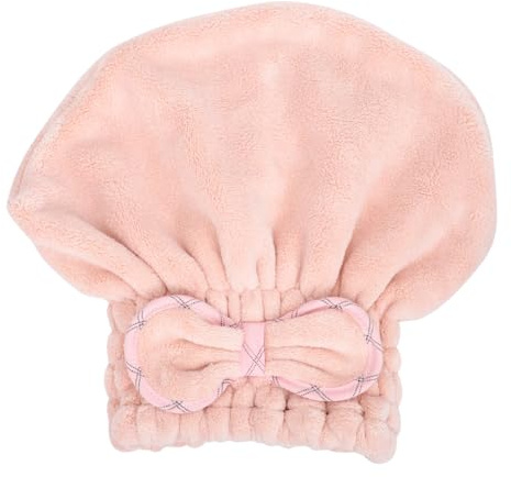 EPIGEIST Schnelltrocknende Duschhaube aus Korallenvelours zum Trocknen der Haare mit Praktischem Hands Free Design für Zuhause und Reisen in Stilvollem Rosa