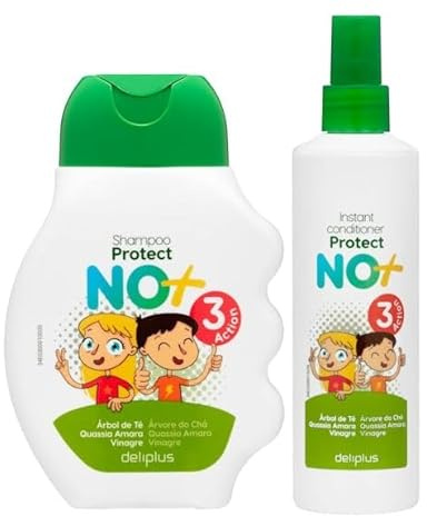 [PACK PROTECTOR PREVENTIVO PARA CABELLO] Champú + Acondicionador Triple Action Deliplus preventivo con árbol de té, vinagre y quassia amara [250 ml+ 300 ml]
