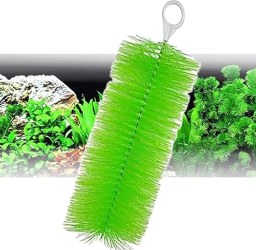 Juego de 20 cepillos de filtro para estanques de peces, cepillos largos de acero inoxidable para estanques koi, agua, jardín, estanque, filtros de skimmer de 30 cm, herramientas de limpieza para un