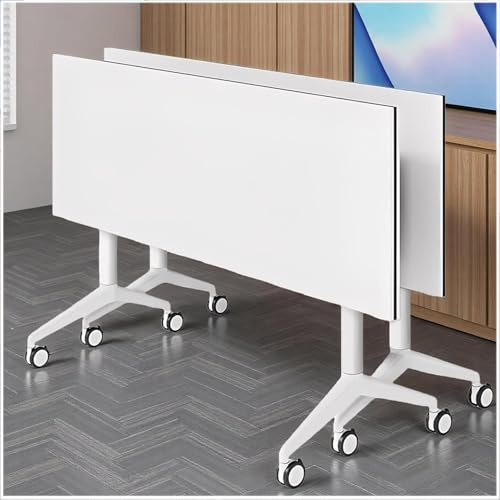 JOUFNING Mobiler Konferenztisch, Klappbarer Konferenztisch, Großer Besprechungstisch Für Büros, Schulungstisch Aus Holz Im Business-Stil Mit Stabilem Metallrahmen