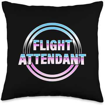Flight Attendant Retro Style Throw Pillow