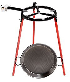 Set réchaud D : 30 cm 3 pieds + plat à paëlla D : 42 cm