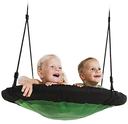 Swing-N-Slide NE 4630 Nest Swing Outdoor Swing with 40 Diameter, Green & Black