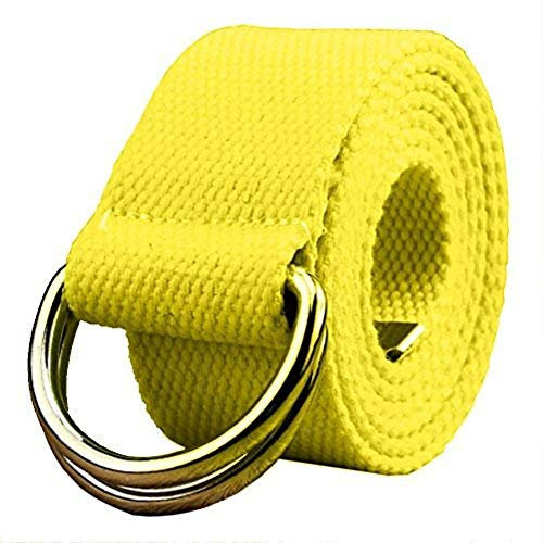 Herren Gürtel Stretchgürtel Fashion Lässige Sport Stoffgürtel Training Herrenmode Wandern Taillengürtel Belt (Color : Gelb, Size : 107cm)