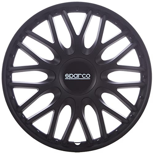Sparco Spc1696Bk Set Copricerchi 4 Pezzi Roma 16 Pollici Nero