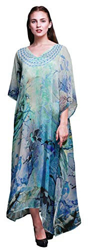 Phagun Bar Ladies Plus Size Kaftan Summer Wear Beach Coverup Kimono Caftan-S-M-L