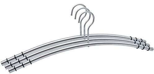 3 Metall Kleiderbügel hochwertige & robuste Premium Kleiderbügel aus Edelstahl rostfrei und rutschfest