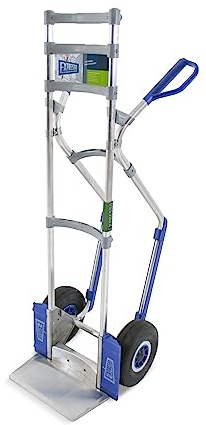 Vollmontierte EXPRESSO Alu Profi- Sackkarre mit klappbarer Schaufel AE201624K / 250kg / Für Waschmaschinen/Schwerlast-Luftreifen