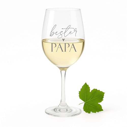 Leonardo Weinglas 460ml – Graviertes Weinglas „Bester Papa“ – Geschenk für Vater, Papa & Männer – Personalisiertes Glas – Hochwertiges Trinkglas – Geschenkidee zum Geburtstag oder Vatertag