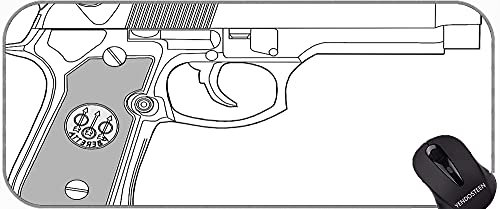 YENDOSTEEN Pad Mouse da gioco Personalizzato Extended, Guns Armi Pistol Office Pad