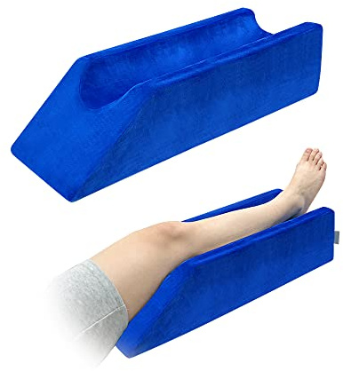 Beinerhöhung Keilkissen Knie Beinauflage Kissen zum Schlafen nach Operationen Kniestütze Schaumstoff Bett Keile Beine Nackenrolle Fußerhöhung nach Operationen Kissen Positionierung Keilkissen (blau,
