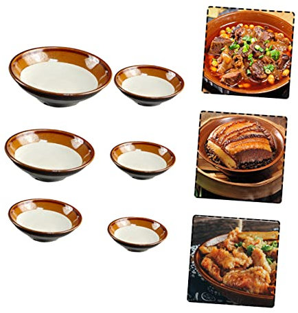 Cabilock 5pièces Bols Terre Cuite Vintage Pour Œufs Vapeur Soupe Et Plats Vaisselle Pour Maison Et Restaurant