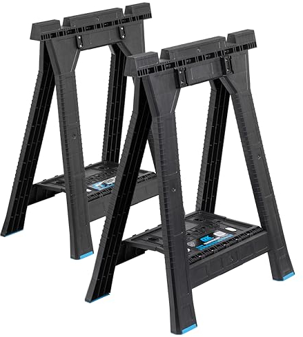OX Tools Trade Folding Saw Horse Twin Pack with TOOLTREK Connectors