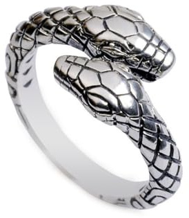 Youery Anello Serpent per Dita Uomo/Donna Gioielli Animali Anello Aperto Inossidabile Stile Punk Vintage Unisex