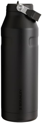 Stanley IceFlow Flip Straw 2.0 Water Bottle 64 oz | Built in Straw with Wide Mouth | Lightweight & Leak Proof | Insulated Stainless Steel | BPA Free | Black 2.0