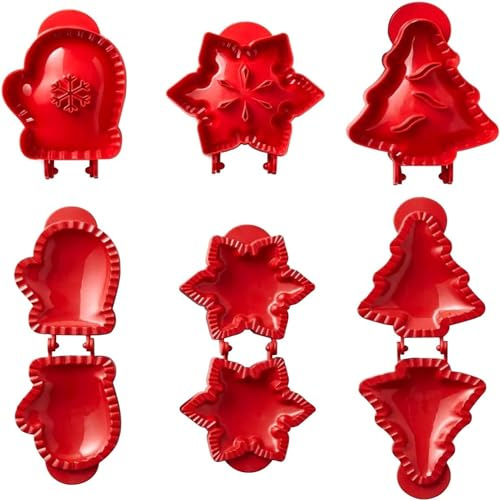 Mini Pie Moulds,Christmas Cookie Moulds Hand Pie Maker,3pcs Christmas Cookie Moulds Hand Pie Maker,Festive Cute Mini Pie Maker for Party Pastry Making Baking (A)