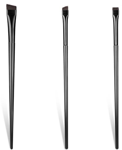 Set Di 3 Pennelli Per Eyeliner Pennelli Per Sopracciglia Pennello Angolato Fine Per Sopracciglia Pennelli Di Precisione Ultra Sottili Pennelli Per Sfumare Le Sopracciglia Setole