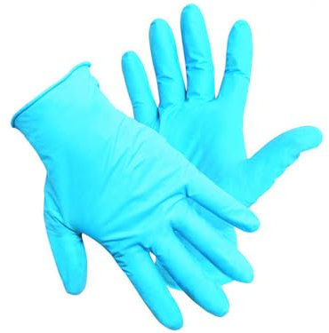 CF GUANTI MONOUSO IN NITRILE NITROFLEX CF.100 PZ Col. Blu tg. 6,5/7 (S)