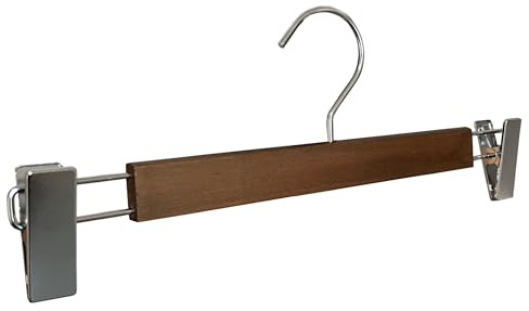Appendipantaloni premium in legno, colore anticato, con rivestimento antiscivolo (100 005-AHB-ANTIQUE10)