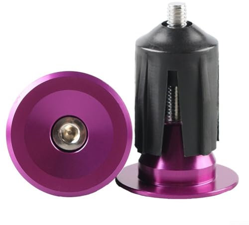 EpheyFIF Fahrrad-Lenkerstopfen, Aluminiumlegierung, Mountainbike-Schloss-Lenkerstopfen, Fahrrad-Lenkerstopfen für Mountainbike, Rennrad, (lila)