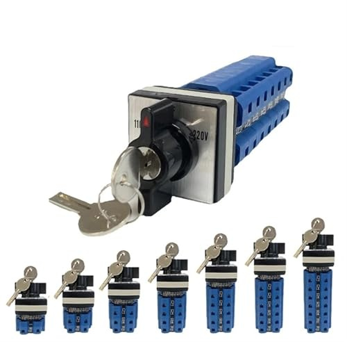 LW26-32F Mit Schlüssel Drei Position Abschließbar Universal Transfer 32A 690V Dual Power Schalt Motor Reverse Dreh Nockenschalter 1Pcs(32A 2Poles)