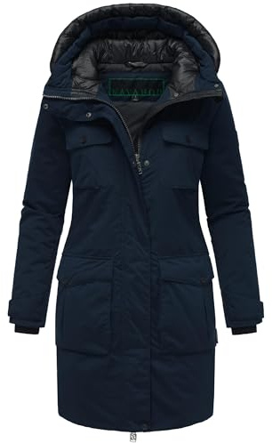 Navahoo Damen Winterjacke Jacke mit Kapuze Eissturm 14 S-3XL